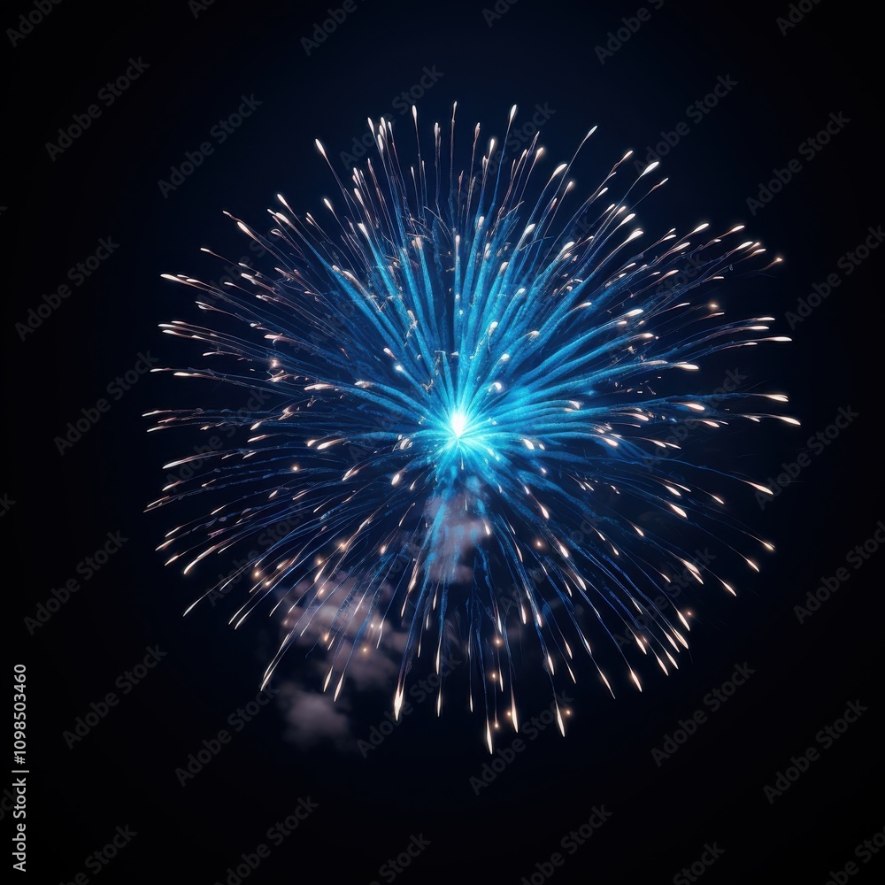 Fototapeta premium Colorful fireworks on black background