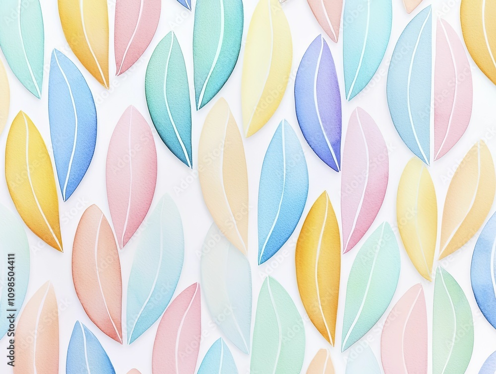 Fototapeta premium Uplifting phrases, graceful lettering, soft hues, centered perspective, complemented by fluid watercolor designs in the background.