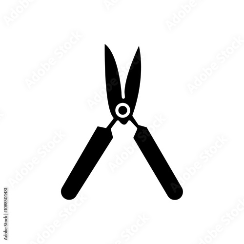 pruner icon black and white vector outline sign