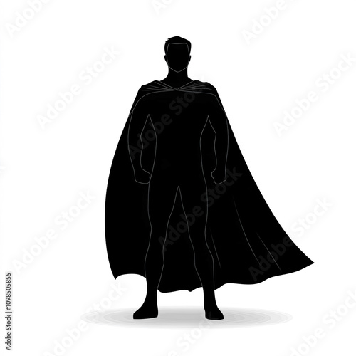 Superhero Silhouette, Illus...