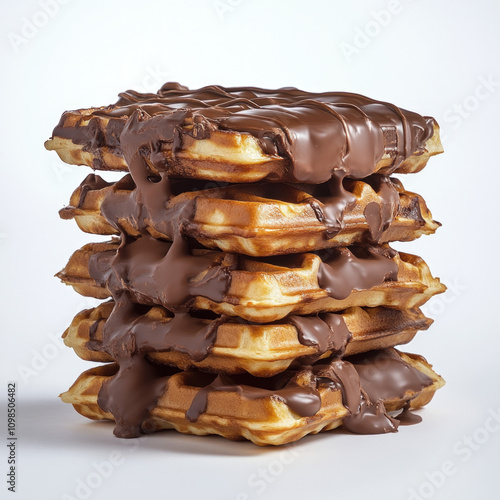 Waffles Chocolate Isolated