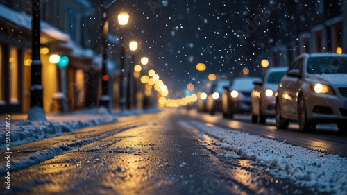 Travel to the winter forest with car