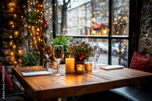 Candlelit Dinner Table Set ...