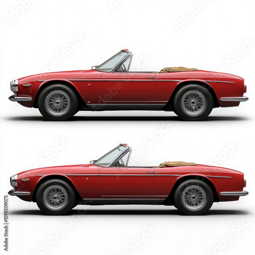 Classic Sports Car Isolated