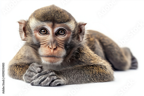 Monkey On White Background