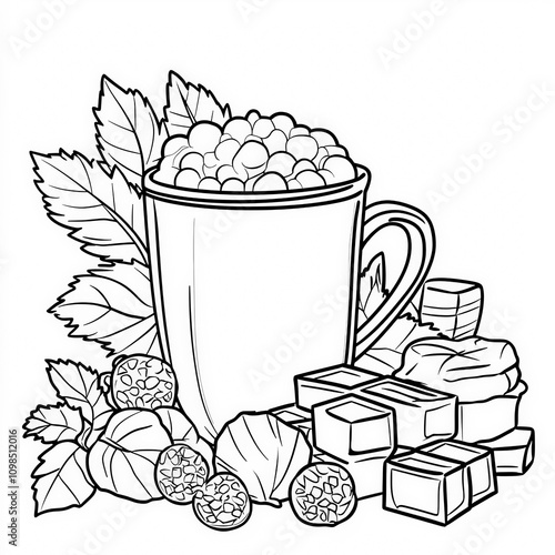 A cozy hot chocolate bar wi...