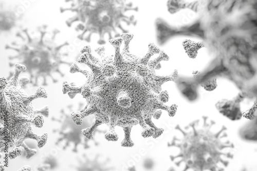 virus white background
