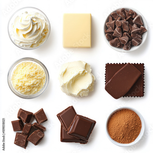 Cake Ingredients Isolated