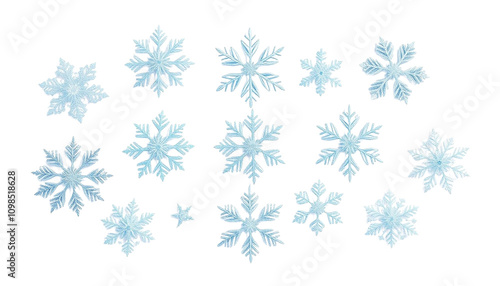 Snowflakes vector icons 