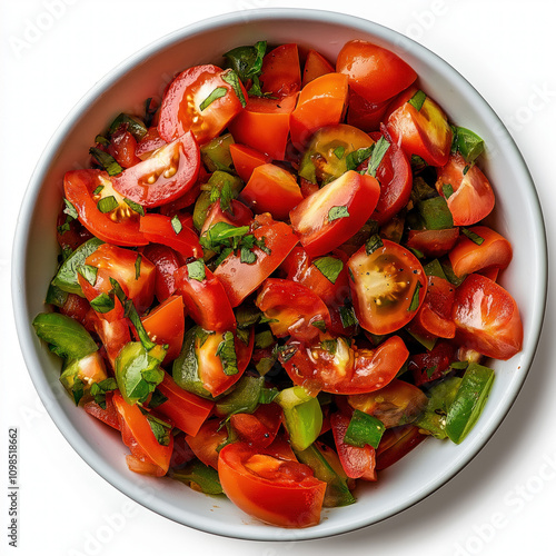 Chopped Tomatoes Isolated