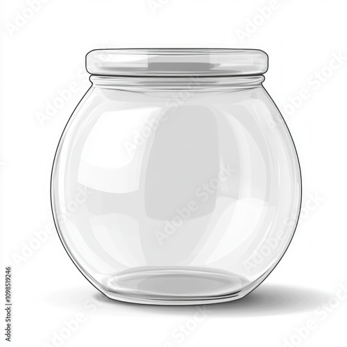 Empty Jar Isolated