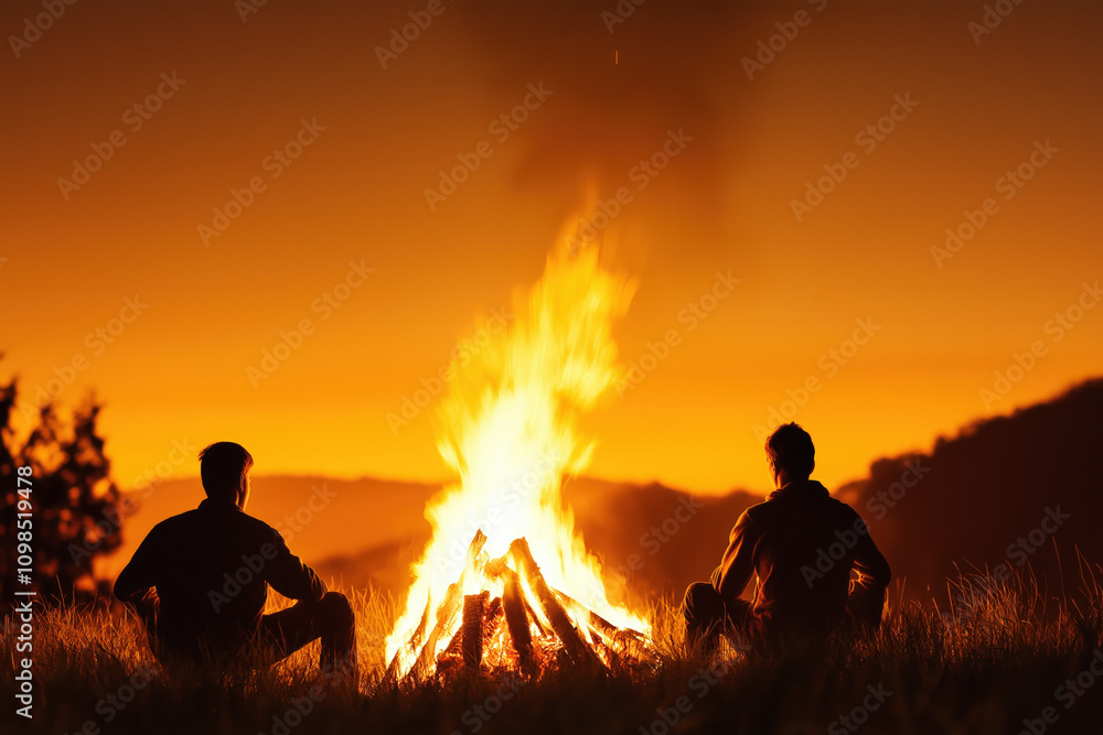 Obraz premium Family Bonfire