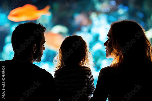 Family Near Aquarium