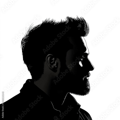 Headshot Silhouette, Illust...
