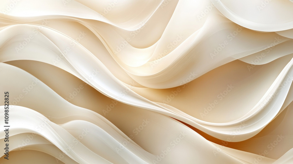 Obraz premium Smooth And Soft Gradient Background Blending Shades Of Cream And Light Beige, Evoking A Warm And Comforting Atmosphere Reminiscent Of Vanilla Cream