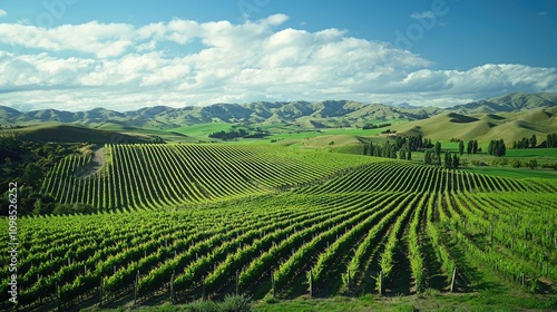 Wallpaper Mural Breathtaking Vineyards Stretching Over Rolling Hills Under a Clear Blue Sky, Capturing the Essence of Nature's Beauty in a Picturesque Landscape Torontodigital.ca