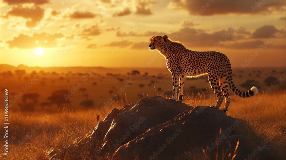 Obraz premium The Majestic Cheetah, International Cheetah Day