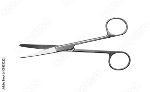 Obraz na płótnie Stainless steel scissors isolated on white background. w salonie