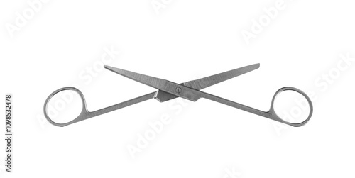 Obraz na płótnie Stainless steel scissors isolated on white background. w salonie