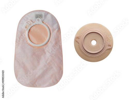 Obraz na płótnie Colostomy bag isolated on white background. w salonie