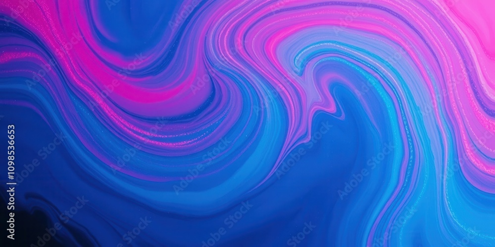 Fototapeta premium Abstract Swirling Pattern in Vibrant Blues and Pinks