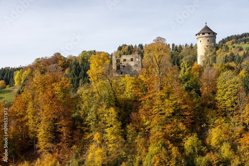 Ruine Wildberg im goldenen Herbst photo