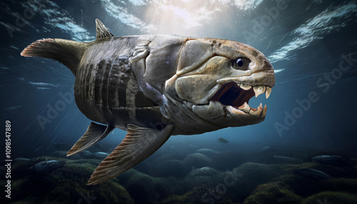 Dunkleosteus In Devonian Sea