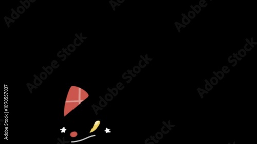 Traveling cartoon doodle hand drawing motion graphics clip template with colorful lights animation. HD resolution with hyper realistic 4K black Background.