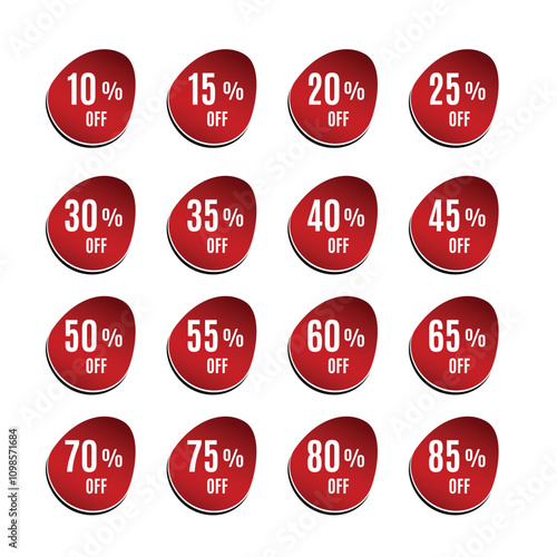 Design of price tags and sale discount labels for sales