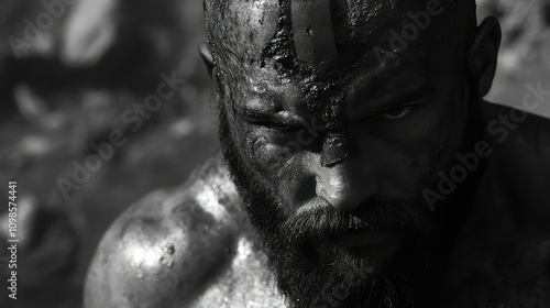 Intense Training of Spartan Soldiers in Agoge: A Gritty Portrait Capturing Strength, Focus, and Resilience during Rigorous Conditioning in Ancient Battle Readiness photo