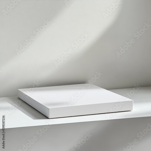 A clean, white platform, perfect for showing off products or designs.