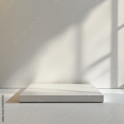 A clean, white platform, perfect for showing off products or designs.