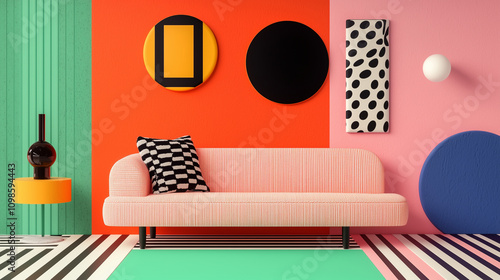 Surreal Indoor Decor with Abstract Furnishings in Vibrant Colors