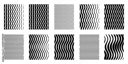 Wavy lines pattern, wave texture