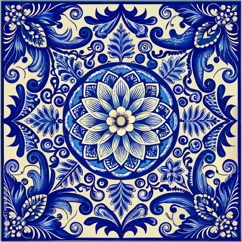 Wallpaper Mural pattern with flowers Torontodigital.ca