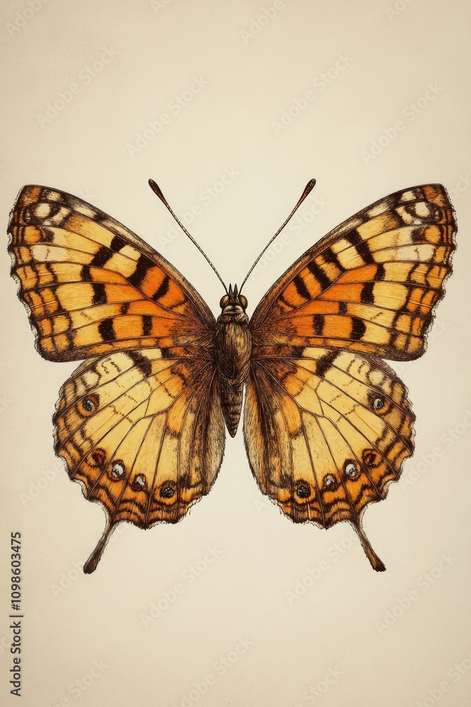 Obraz premium A butterfly perched on a wall