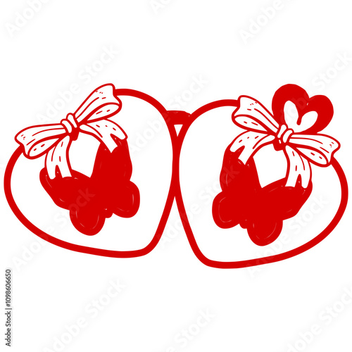 Heart Locket ,Coquette clipart, vintage locket, heart locket Bundle ,Wedding Invitation icon, Valentine locket Doodle Cricut, hand drawn illustration, heart locket with bow