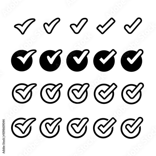 Check Mark, Valid, Yes, Confirmation, Okey, Positive checked, confirm, Acceptance in checklist, icon