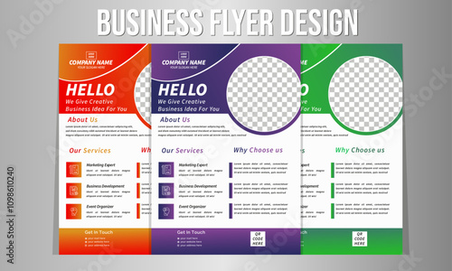 Creative modern simple corporate flyer design template for your business
