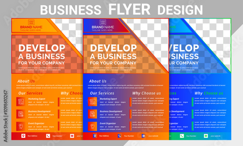 Creative modern simple corporate flyer design template for your business