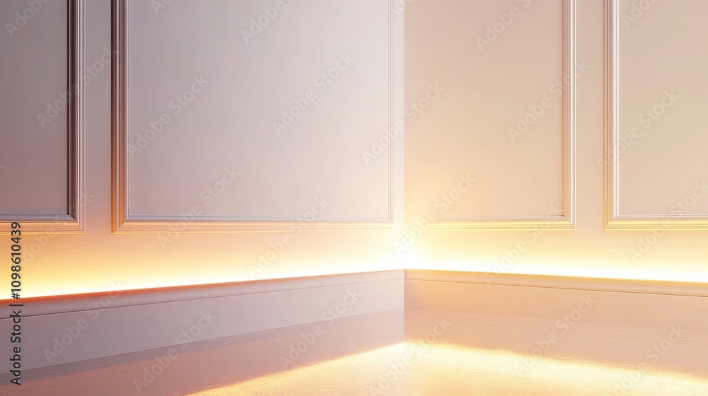 Fototapeta premium A simple yet elegant corner border with soft gradients and light textures