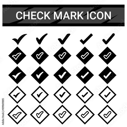 Check Mark, Valid, Yes, Confirmation, Okey, Positive checked, confirm, Acceptance in checklist, icon