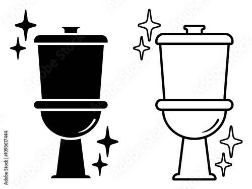 Toilet clean icon design. Toilet clean icon trendy flat style design. Vector illustration.