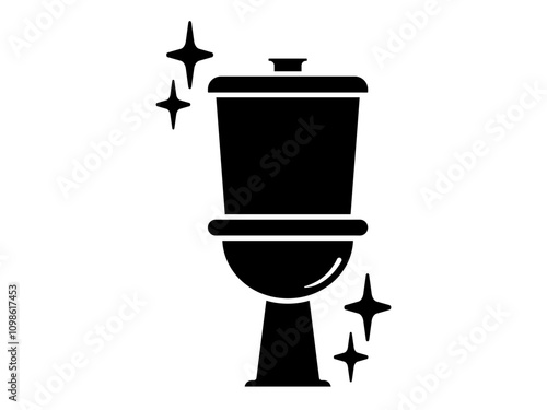 Toilet clean icon design. Toilet clean icon trendy flat style design. Vector illustration.