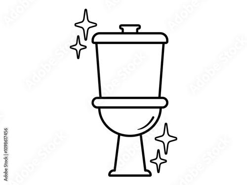 Toilet clean icon design. Toilet clean icon trendy flat style design. Vector illustration.