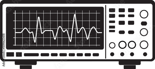 Oscilloscope Vector Design Silhouette Style