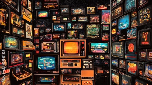 A digital collage of retro games framed by an Atari-inspired border, evoking nostalgia