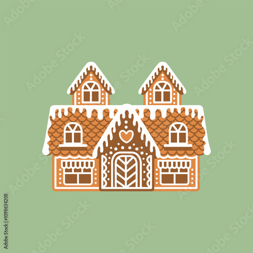 christmas house bread icon