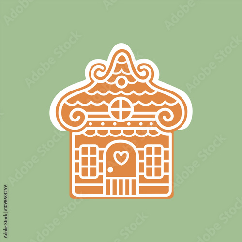 christmas house bread icon
