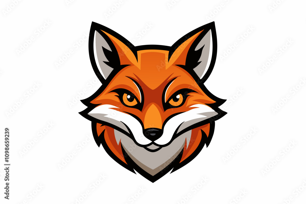 Obraz premium Fox head mascot logo.